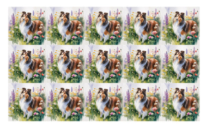 DecoCraft - Scenic Tiles Series - Watercolor Pets - Shetland Sheepdog