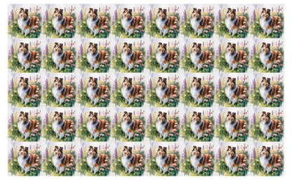 DecoCraft - Scenic Tiles Series - Watercolor Pets - Shetland Sheepdog