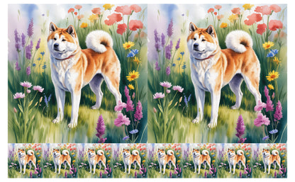 DecoCraft - Scenic Tiles Series - Watercolor Pets - Akita