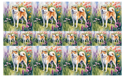 DecoCraft - Scenic Tiles Series - Watercolor Pets - Akita