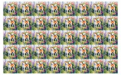 DecoCraft - Scenic Tiles Series - Watercolor Pets - Akita