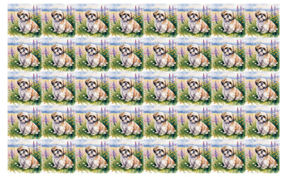 DecoCraft - Scenic Tiles Series - Watercolor Pets - Shih Tzu