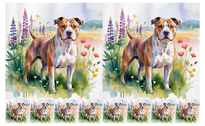 DecoCraft - Scenic Tiles Series - Watercolor Pets - Staffordshire Terrier