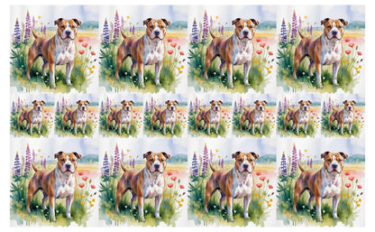DecoCraft - Scenic Tiles Series - Watercolor Pets - Staffordshire Terrier