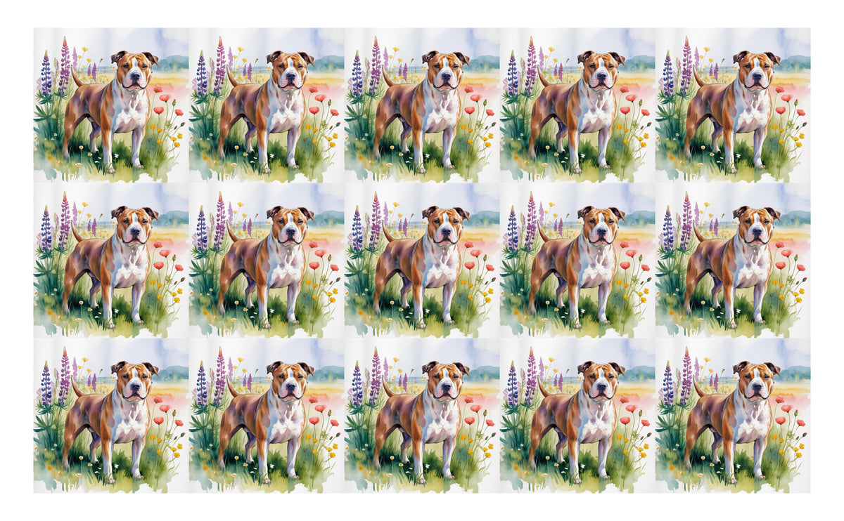 DecoCraft - Scenic Tiles Series - Watercolor Pets - Staffordshire Terrier