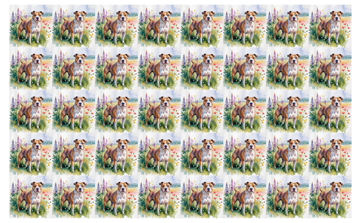 DecoCraft - Scenic Tiles Series - Watercolor Pets - Staffordshire Terrier
