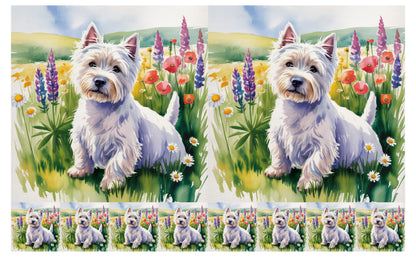 DecoCraft - Scenic Tiles Series - Watercolor Pets - Westie