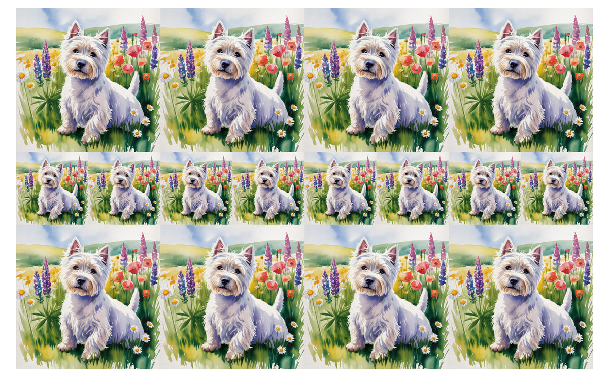 DecoCraft - Scenic Tiles Series - Watercolor Pets - Westie