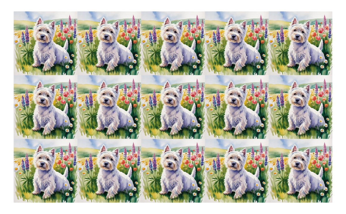 DecoCraft - Scenic Tiles Series - Watercolor Pets - Westie