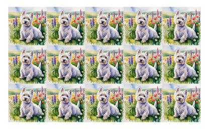 DecoCraft - Scenic Tiles Series - Watercolor Pets - Westie