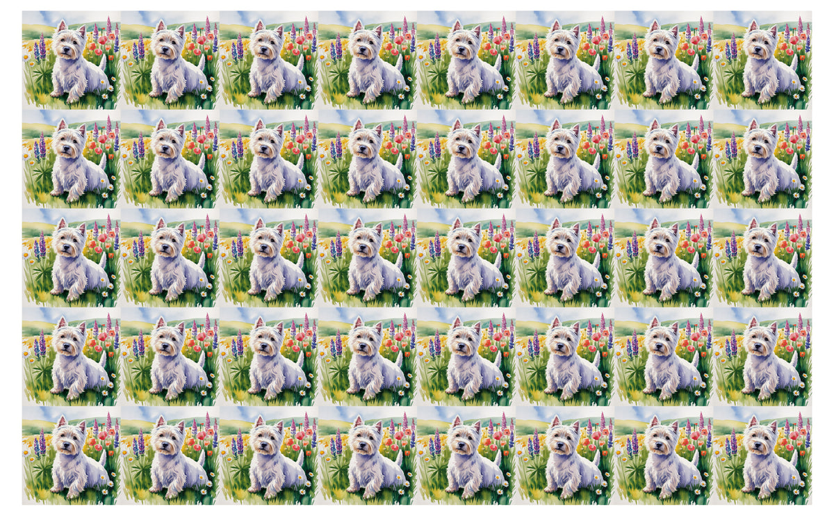 DecoCraft - Scenic Tiles Series - Watercolor Pets - Westie