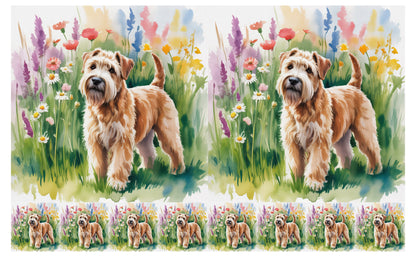 DecoCraft - Scenic Tiles Series - Watercolor Pets - Wheaton Terrier