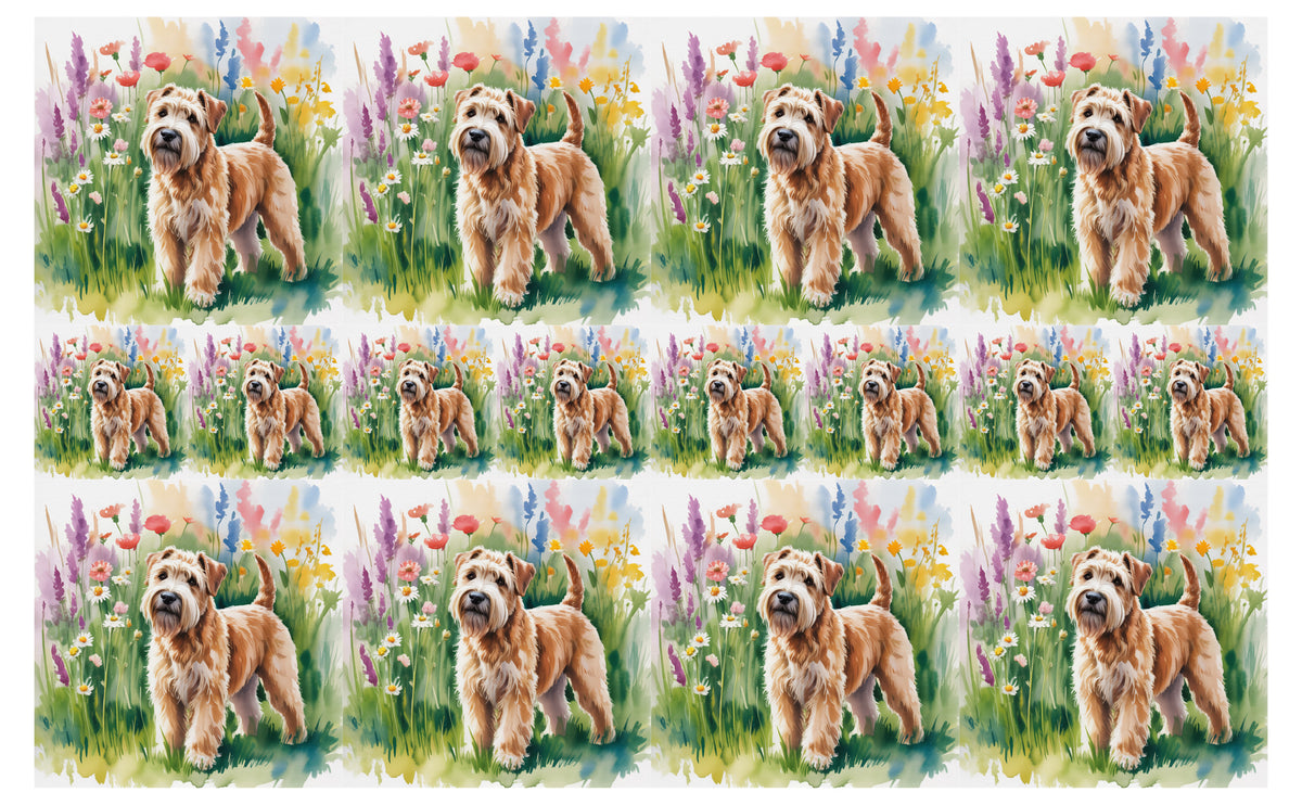 DecoCraft - Scenic Tiles Series - Watercolor Pets - Wheaton Terrier