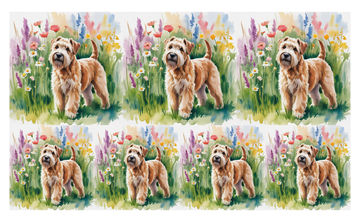 DecoCraft - Scenic Tiles Series - Watercolor Pets - Wheaton Terrier
