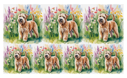 DecoCraft - Scenic Tiles Series - Watercolor Pets - Wheaton Terrier