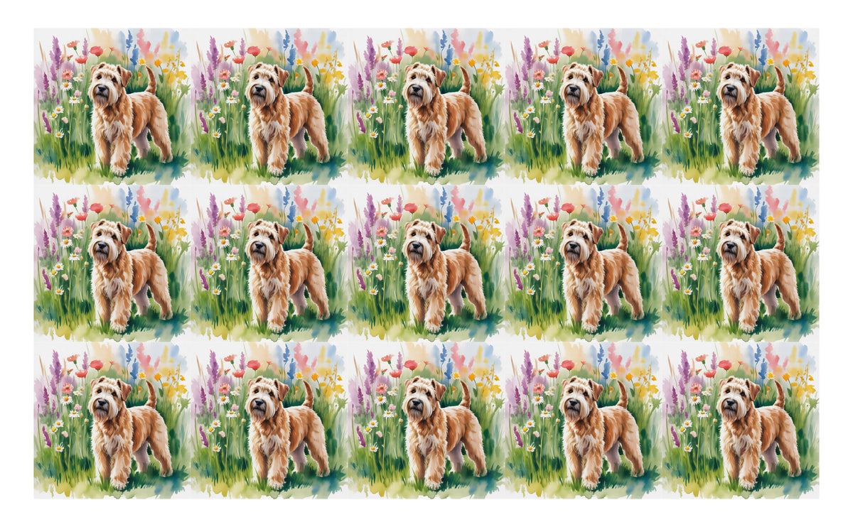 DecoCraft - Scenic Tiles Series - Watercolor Pets - Wheaton Terrier