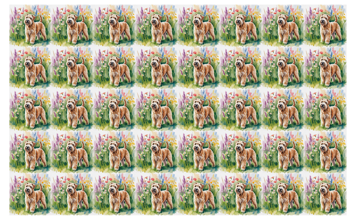 DecoCraft - Scenic Tiles Series - Watercolor Pets - Wheaton Terrier