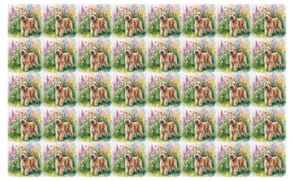 DecoCraft - Scenic Tiles Series - Watercolor Pets - Wheaton Terrier