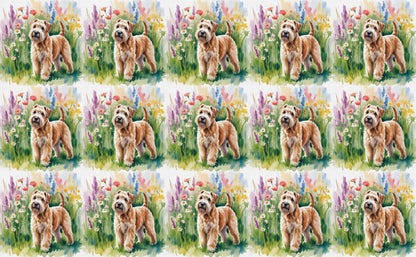 DecoCraft - Scenic Tiles Series - Watercolor Pets - Wheaton Terrier