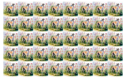 DecoCraft - Scenic Tiles Series - Watercolor Pets - Whippet