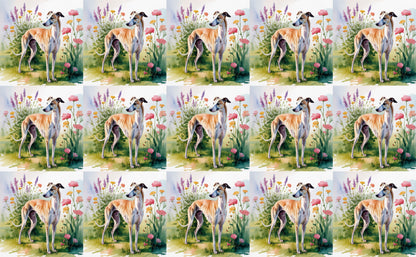 DecoCraft - Scenic Tiles Series - Watercolor Pets - Whippet