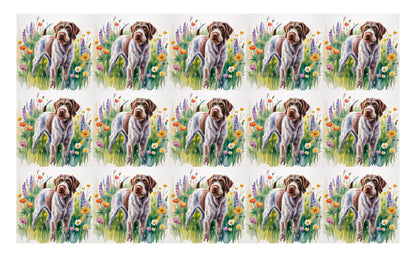 DecoCraft - Scenic Tiles Series - Watercolor Pets - Wirehaired Pointing Griffin