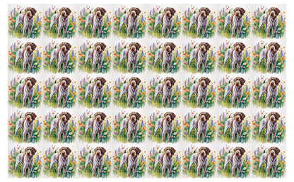 DecoCraft - Scenic Tiles Series - Watercolor Pets - Wirehaired Pointing Griffin
