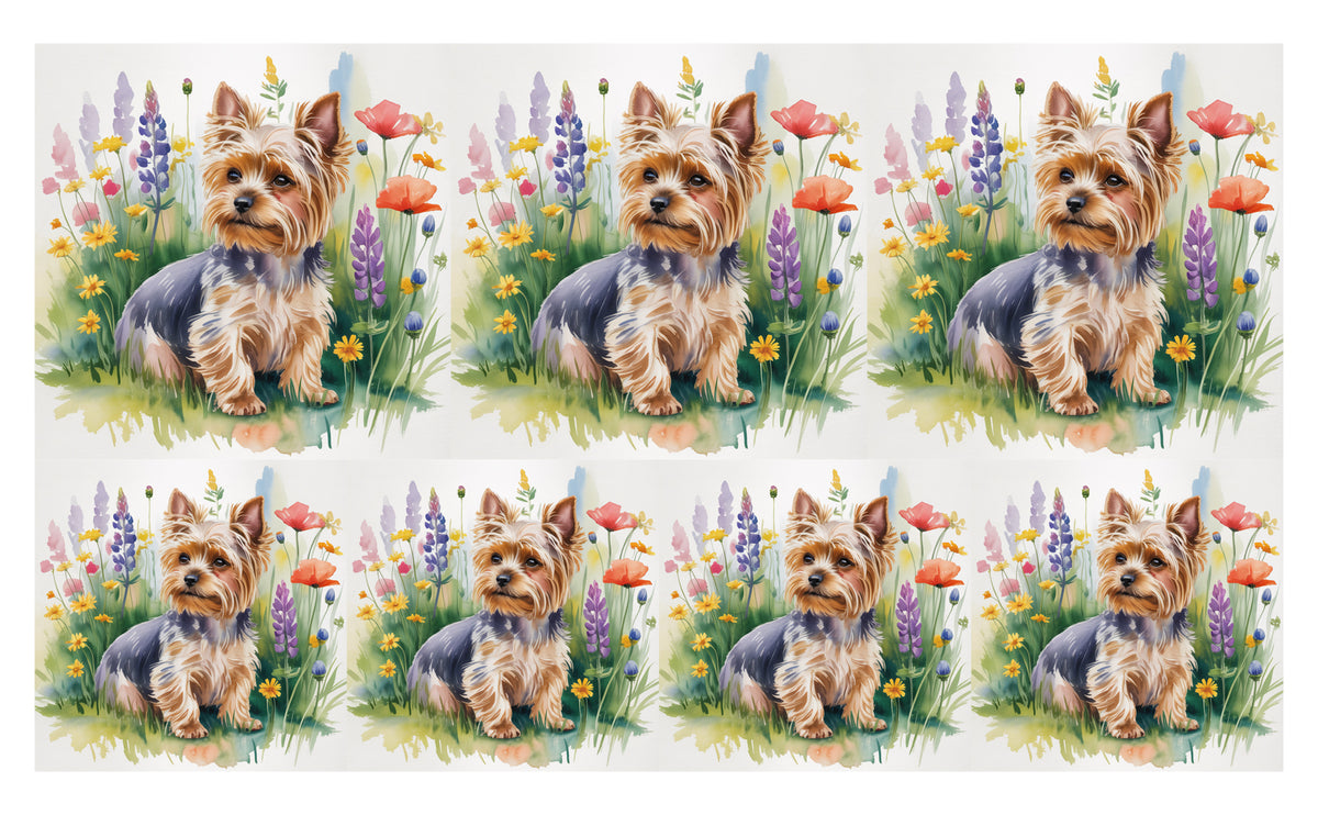 DecoCraft - Scenic Tiles Series - Watercolor Pets - Yorki