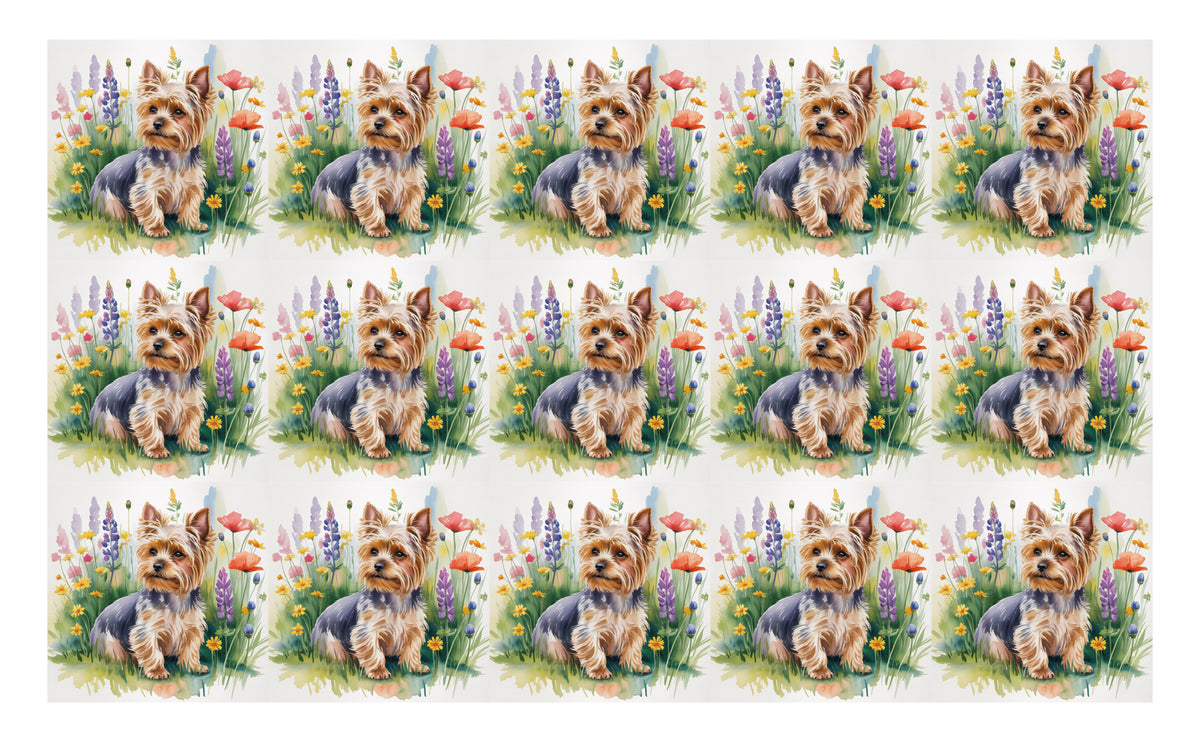 DecoCraft - Scenic Tiles Series - Watercolor Pets - Yorki