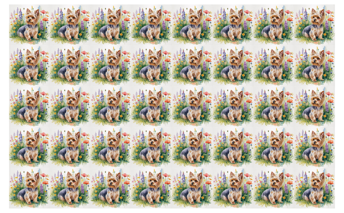 DecoCraft - Scenic Tiles Series - Watercolor Pets - Yorki