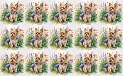 DecoCraft - Scenic Tiles Series - Watercolor Pets - Yorki