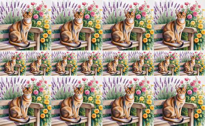 DecoCraft - Scenic Tiles Series - Watercolor Pets - Abyssinian