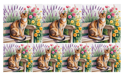 DecoCraft - Scenic Tiles Series - Watercolor Pets - Abyssinian