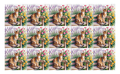 DecoCraft - Scenic Tiles Series - Watercolor Pets - Abyssinian