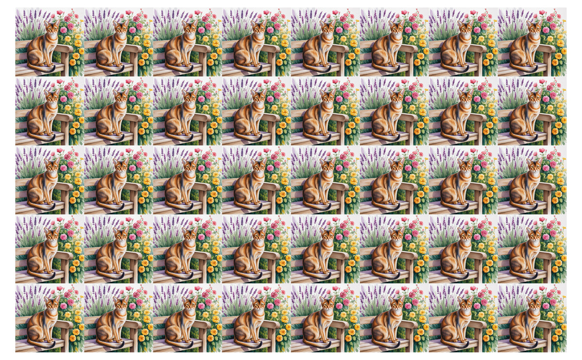 DecoCraft - Scenic Tiles Series - Watercolor Pets - Abyssinian