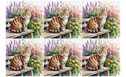 DecoCraft - Scenic Tiles Series - Watercolor Pets - American Bobtail