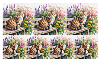 DecoCraft - Scenic Tiles Series - Watercolor Pets - American Bobtail