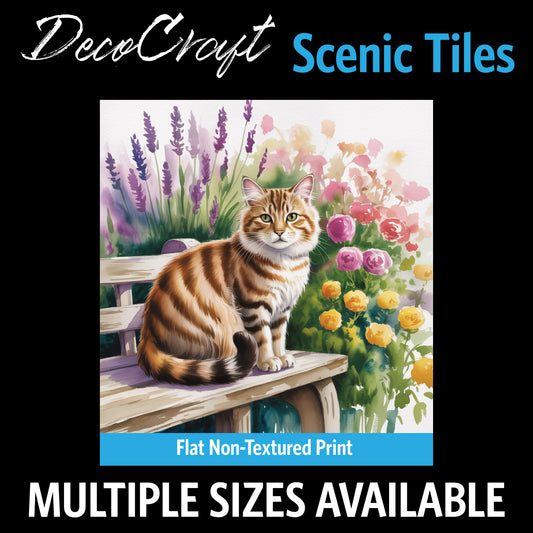 DecoCraft - Scenic Tiles Series - Watercolor Pets - American Bobtail