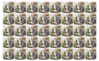 DecoCraft - Scenic Tiles Series - Watercolor Pets - American Shorthair