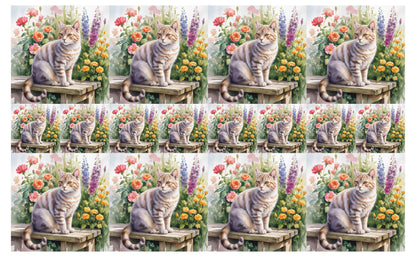 DecoCraft - Scenic Tiles Series - Watercolor Pets - American Wirehair