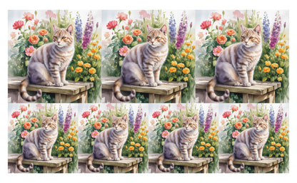 DecoCraft - Scenic Tiles Series - Watercolor Pets - American Wirehair