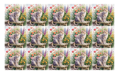 DecoCraft - Scenic Tiles Series - Watercolor Pets - American Wirehair