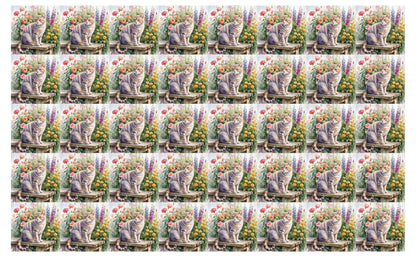 DecoCraft - Scenic Tiles Series - Watercolor Pets - American Wirehair