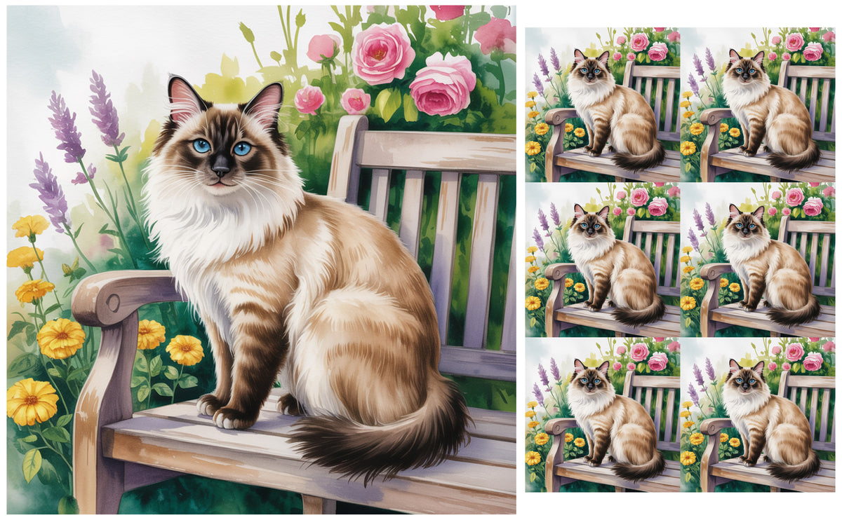 DecoCraft - Scenic Tiles Series - Watercolor Pets - Balinese