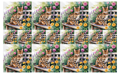DecoCraft - Scenic Tiles Series - Watercolor Pets - Bengal