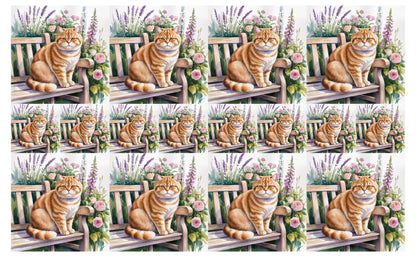 DecoCraft - Scenic Tiles Series - Watercolor Pets - British Shorthair - Orange