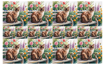 DecoCraft - Scenic Tiles Series - Watercolor Pets - Burmese
