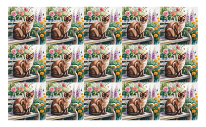 DecoCraft - Scenic Tiles Series - Watercolor Pets - Burmese