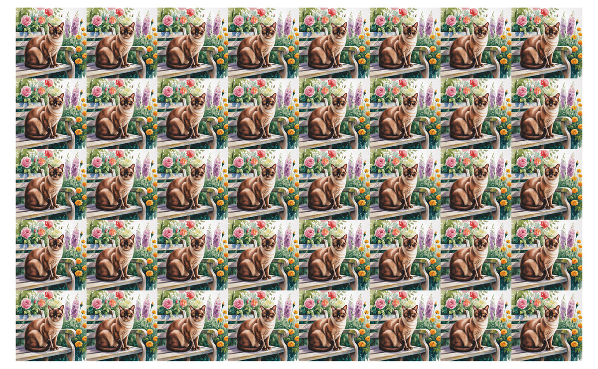 DecoCraft - Scenic Tiles Series - Watercolor Pets - Burmese