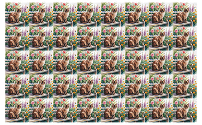 DecoCraft - Scenic Tiles Series - Watercolor Pets - Burmese
